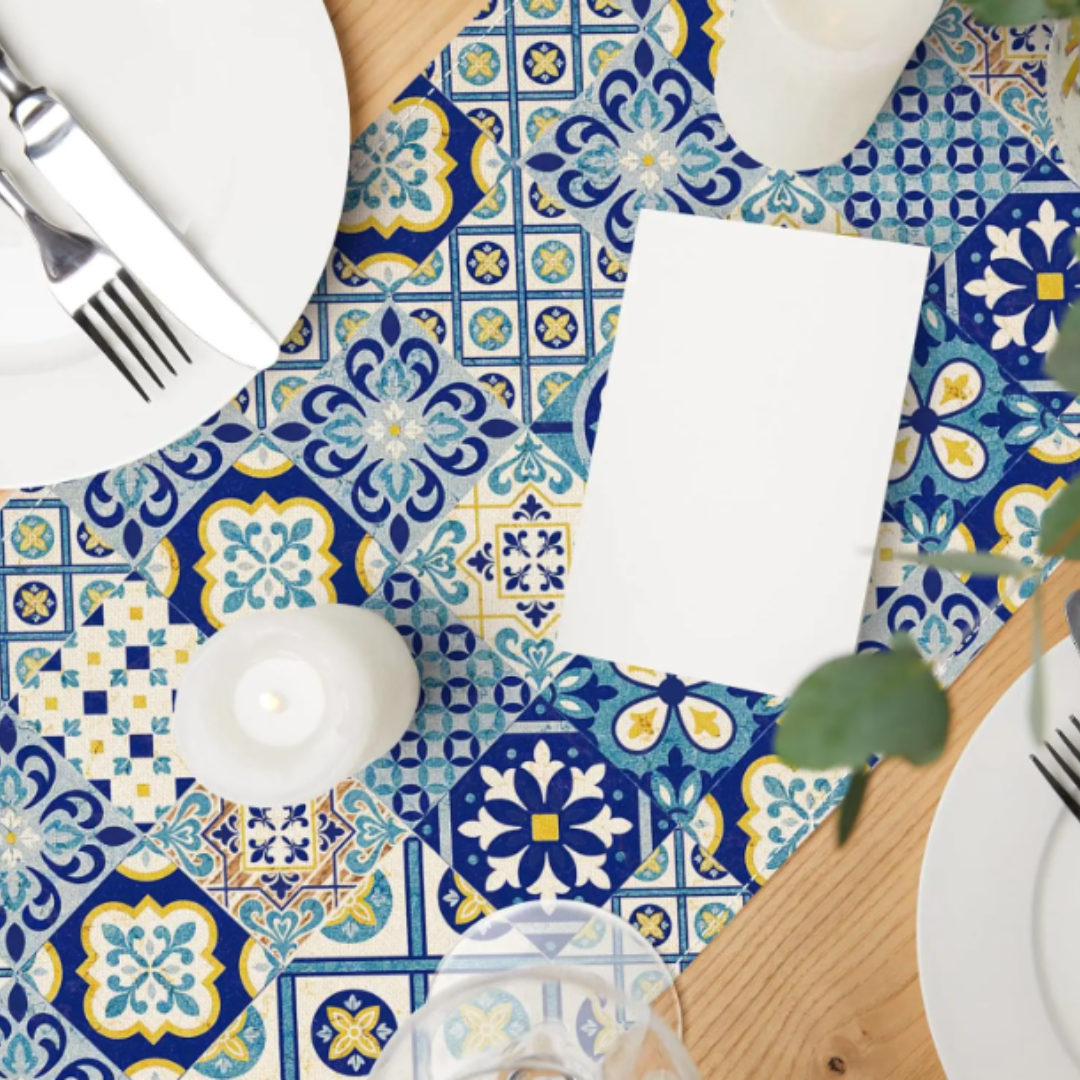Alexia Greek Patchwork Table Runner