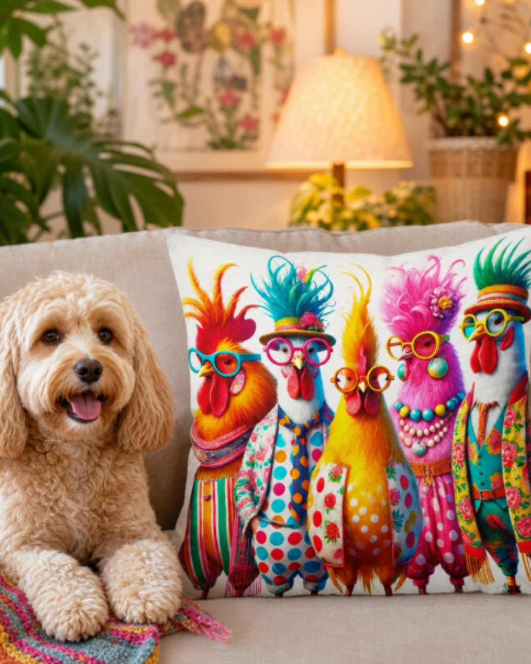 Bird Cage Cabaret Cushion Cover