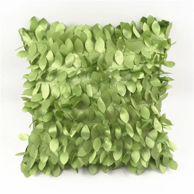 Textured Leaves Cushion Cover