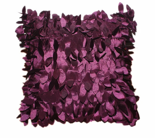 Textured Leaves Cushion Cover