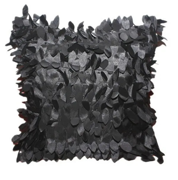 Textured Leaves Cushion Cover