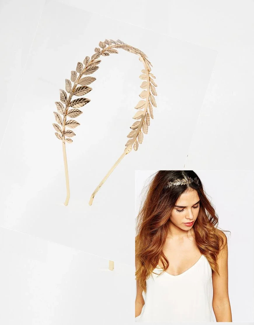 Greek Goddess Gold Leaf Tiara
