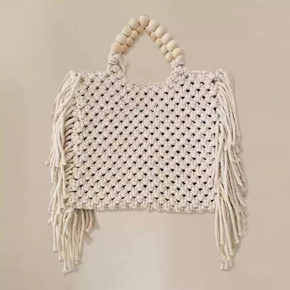 Candy Tassel Knit Bag