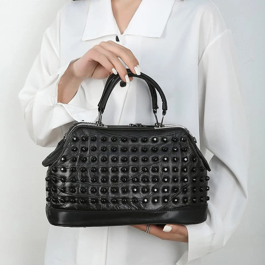Rivet Rose Shoulder Bag