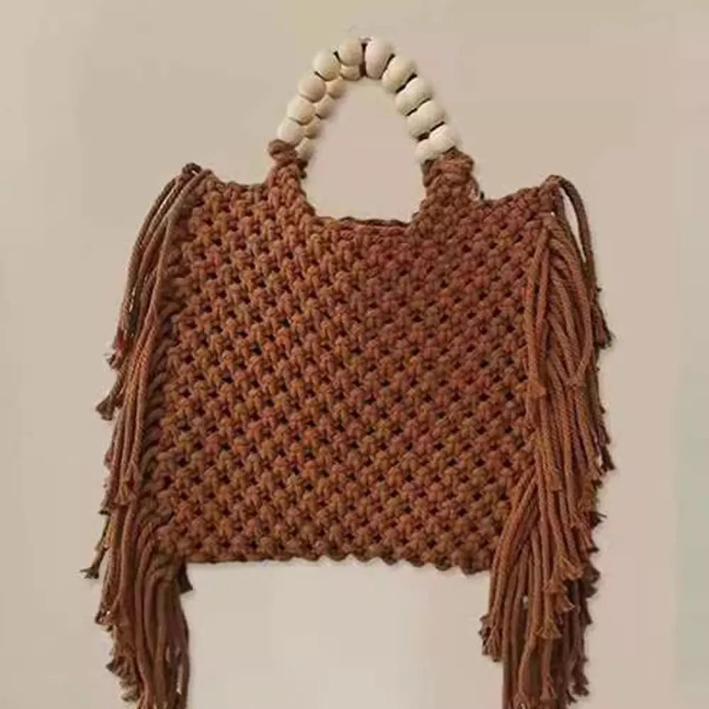 Candy Tassel Knit Bag