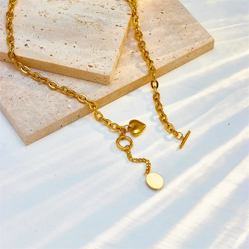 Kyla Heart Buckle Necklace