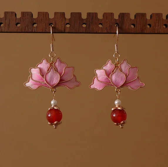 Silk Lotus Earrings