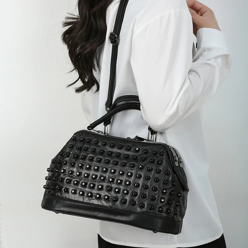 Rivet Rose Shoulder Bag