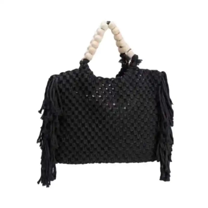 Candy Tassel Knit Bag