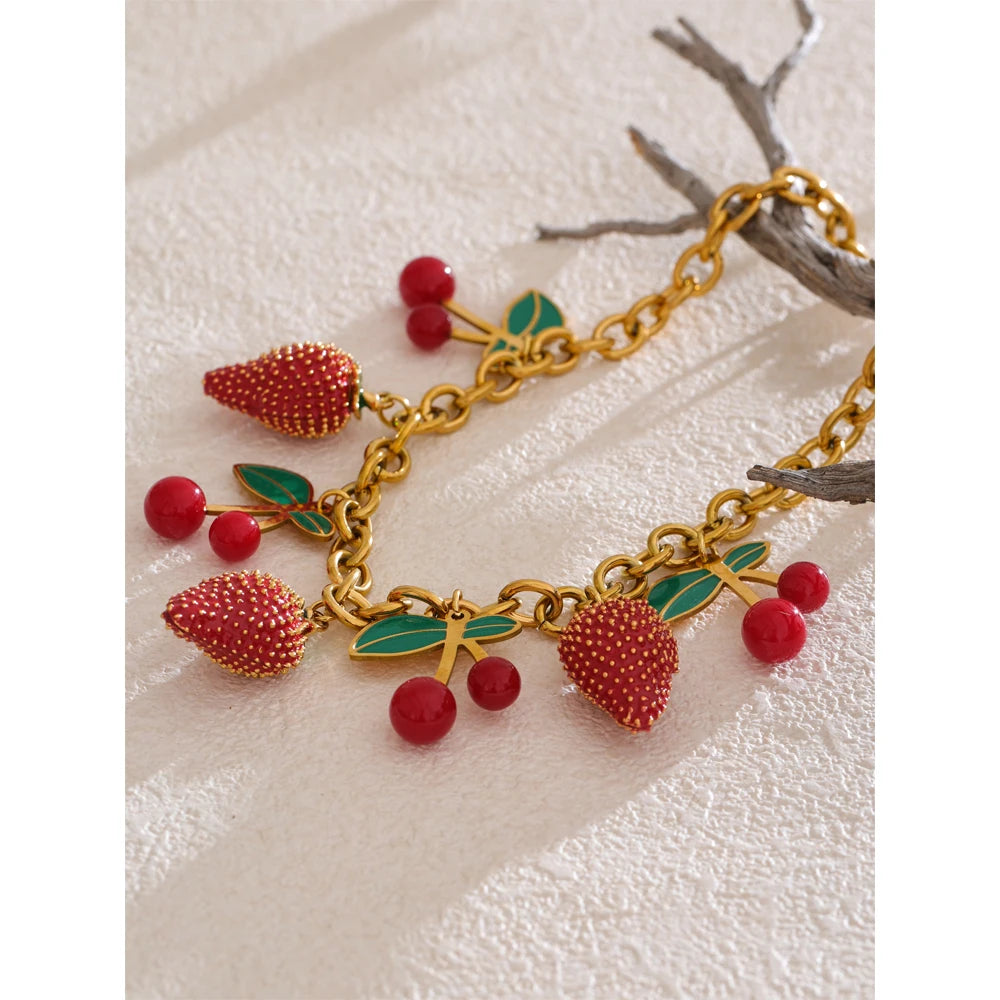 Wild Strawberry Necklace