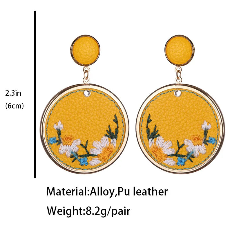 Ming Embroidered Earrings