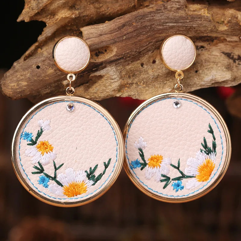 Ming Embroidered Earrings