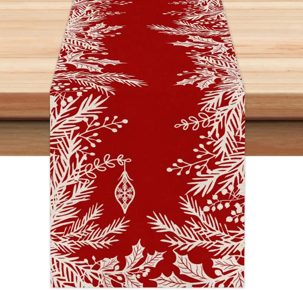 Christmas Laurel Leaf Table Runner