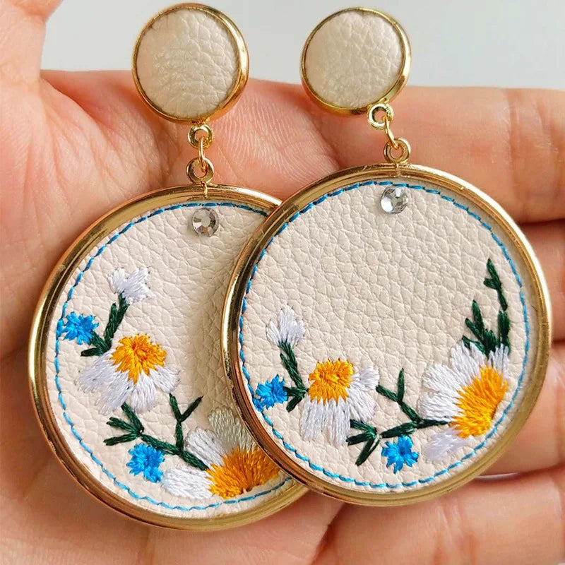 Ming Embroidered Earrings