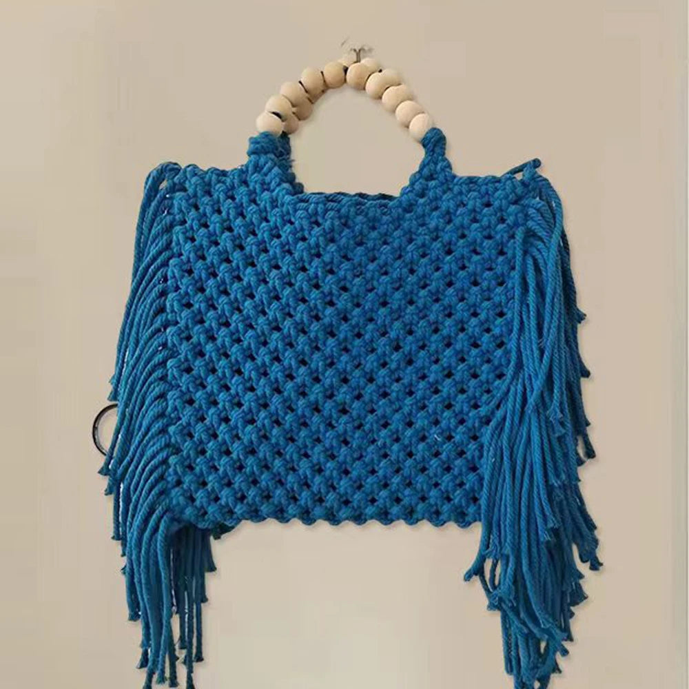 Candy Tassel Knit Bag
