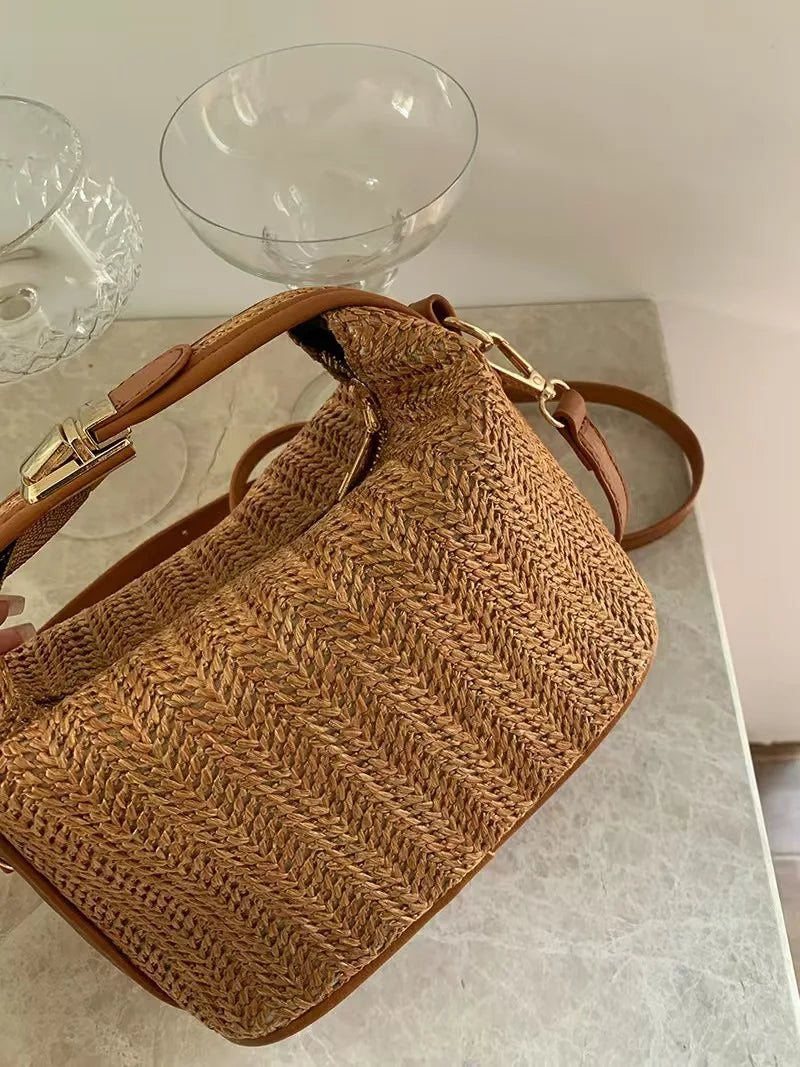 Mara Straw Crossbody Bag