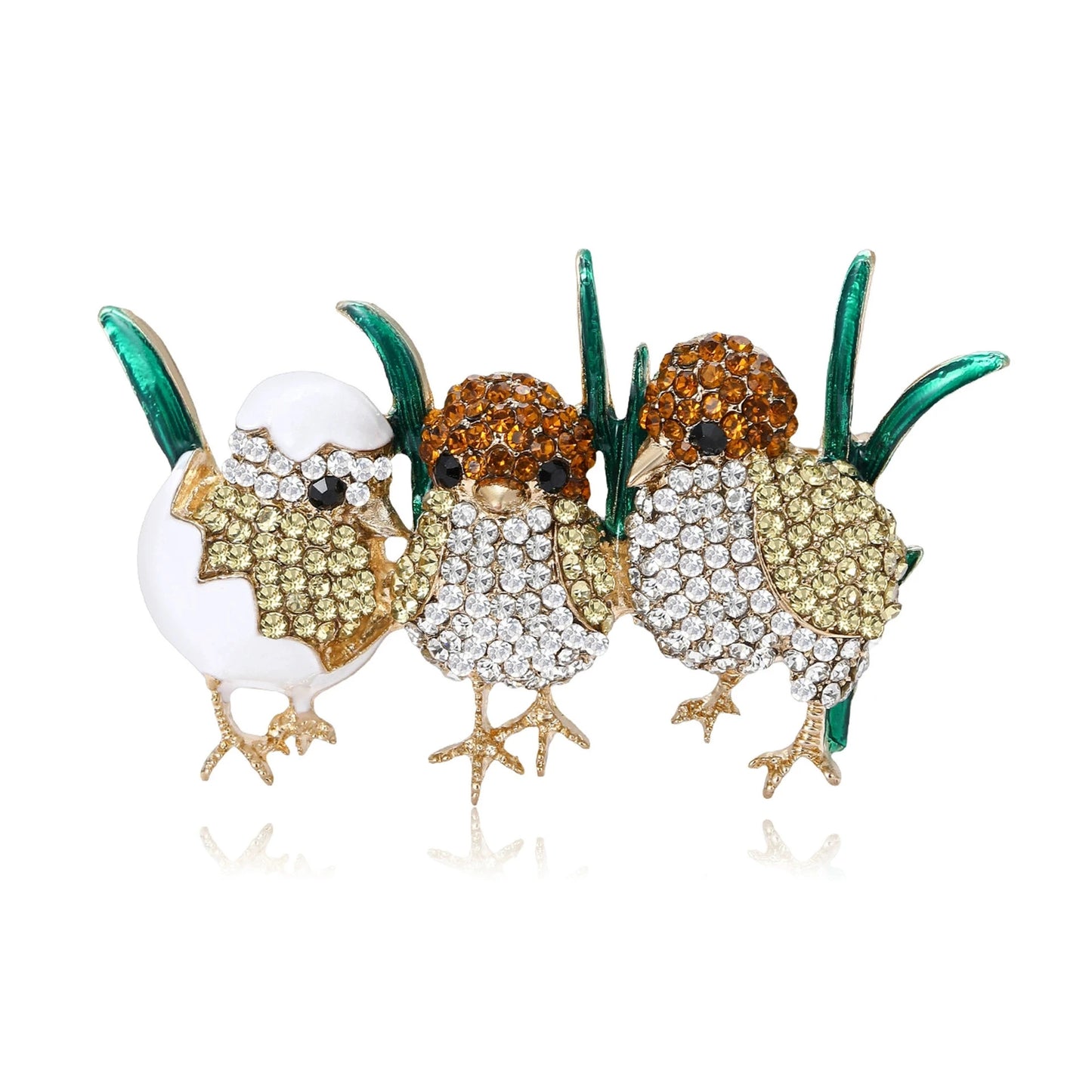 The 3 Little Chicks Brooch
