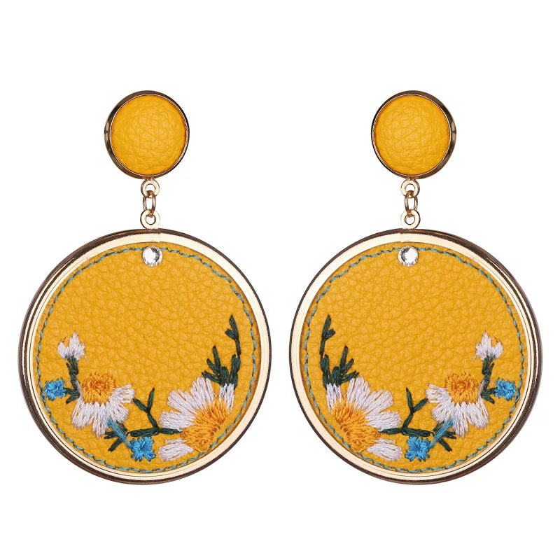 Ming Embroidered Earrings