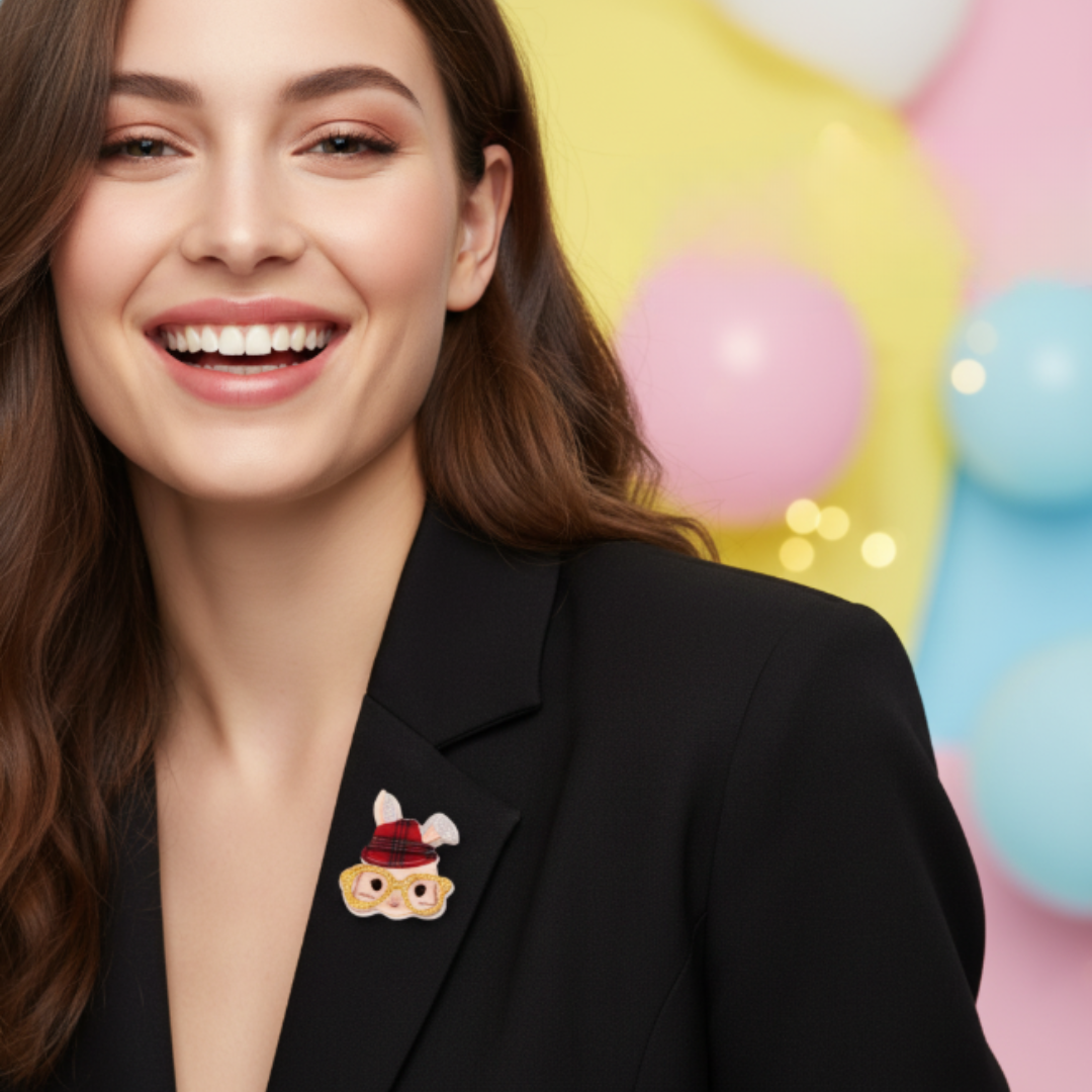 Poppy Bunny Brooch