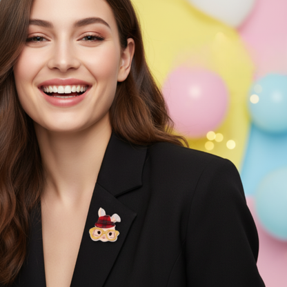 Poppy Bunny Brooch