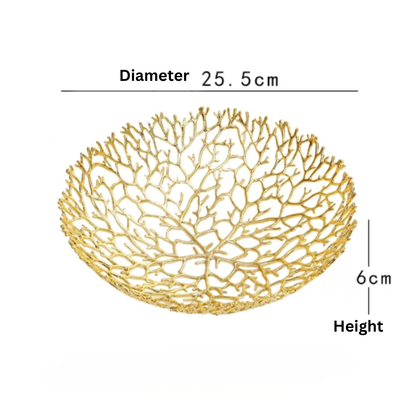 Gold Lattice Fruit Bowl