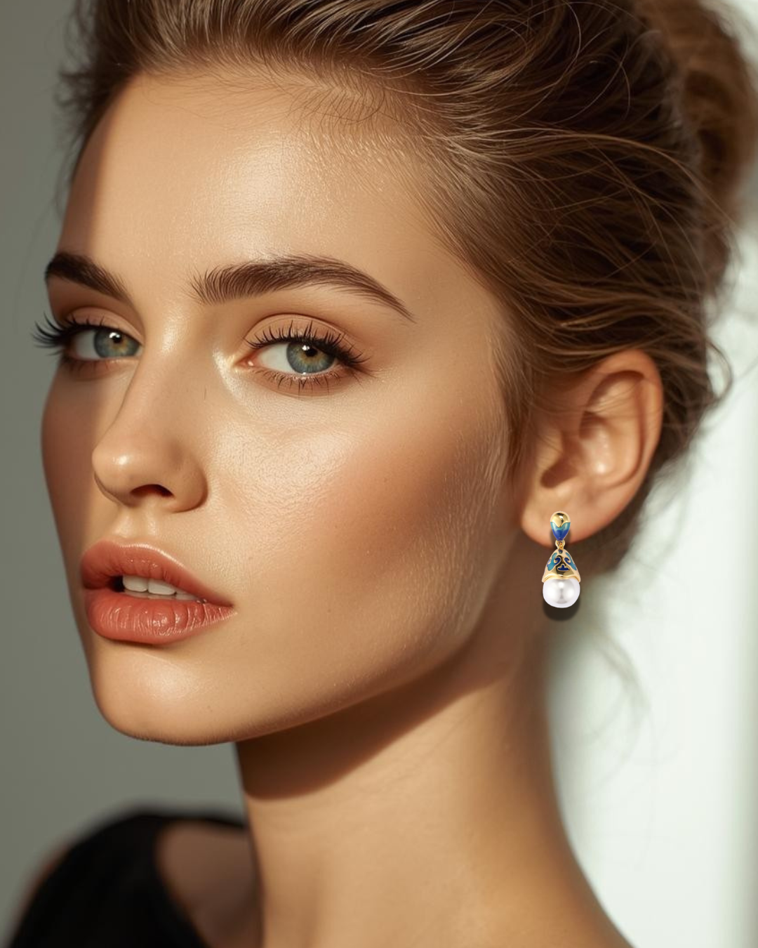 Ema Enamel Drop Earring
