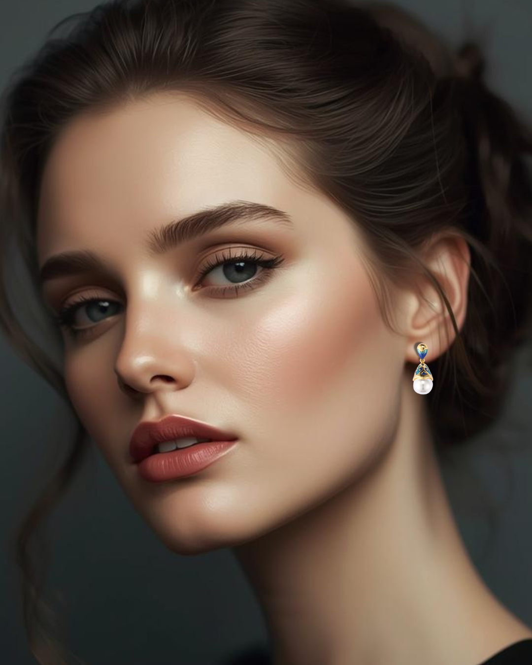 Ema Enamel Drop Earring