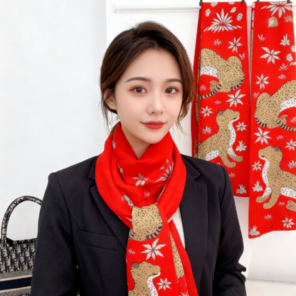 Chantal Leopard Scarf