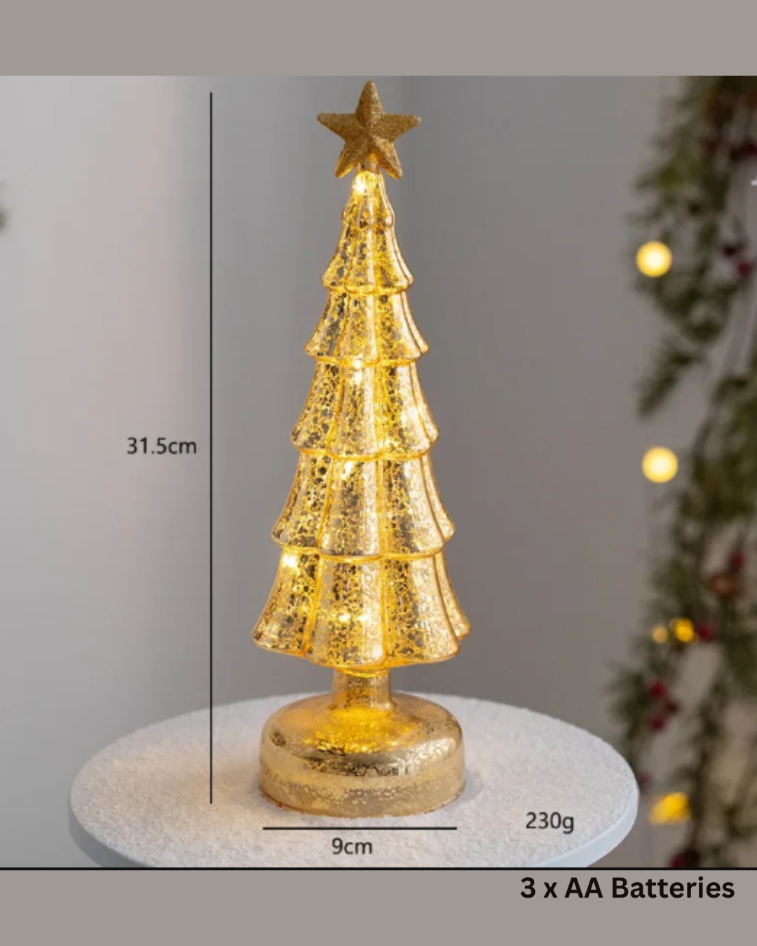 Glowing Christmas Tree Table Ornament