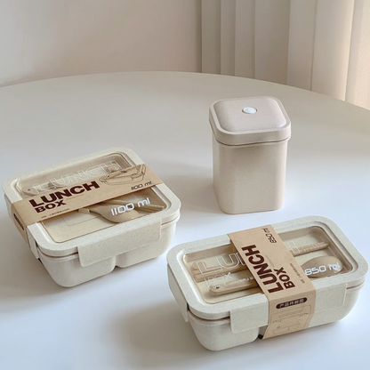 MAD™ Wheat Straw Lunch Boxes™ - BPA Free, Microwavable, Leak Proof