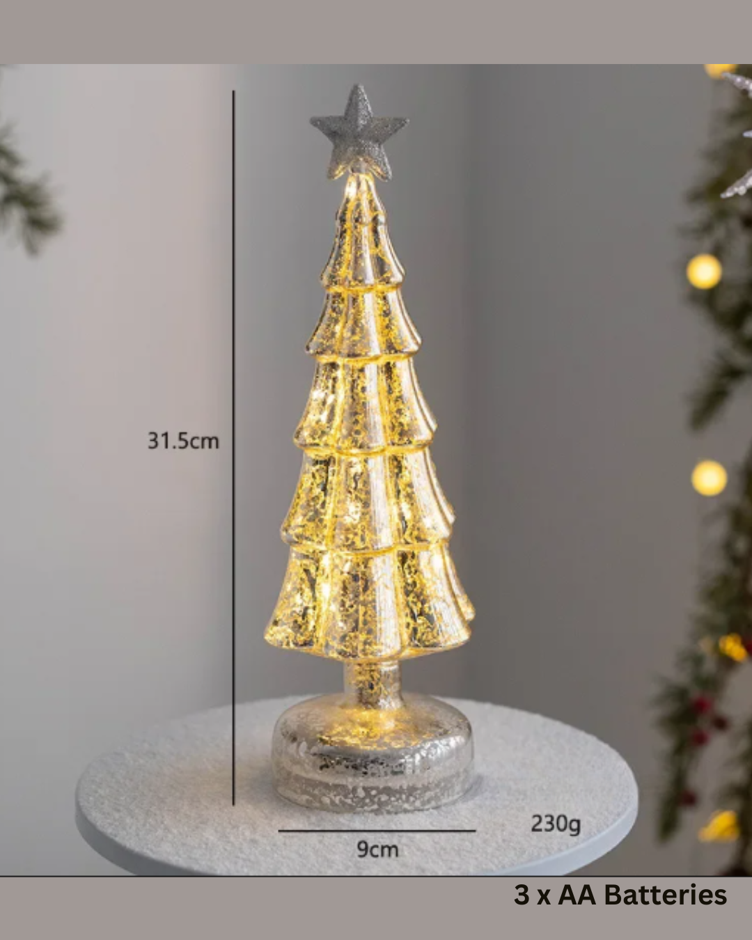 Glowing Christmas Tree Table Ornament