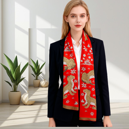 Chantal Leopard Scarf