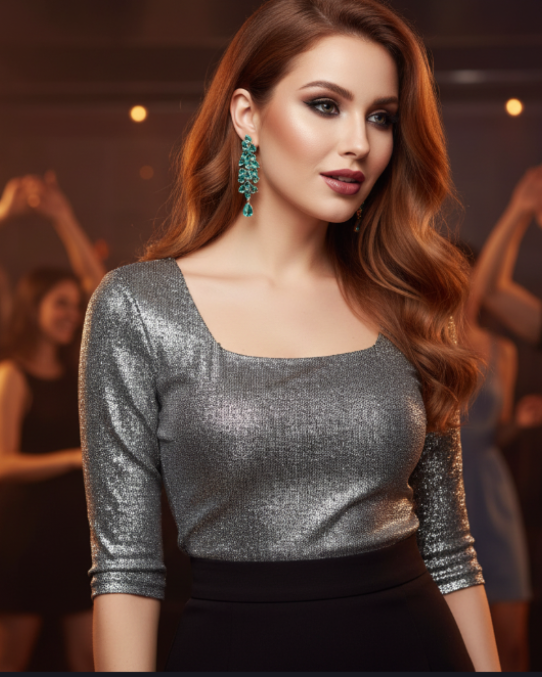 Alexa Aquamarine Chandelier Earrings