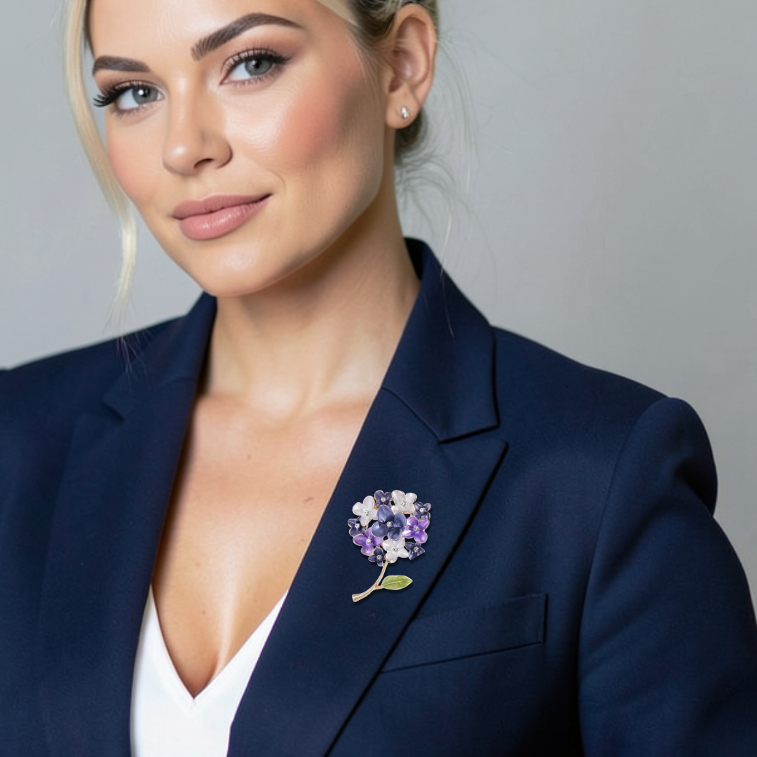 Haley Hydrangea Brooch