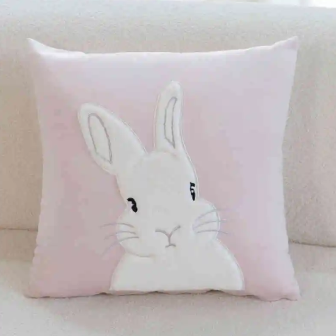 Pink Bunny Cushion Cover