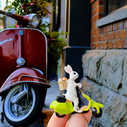 Vespa Easter Bunny Brooch