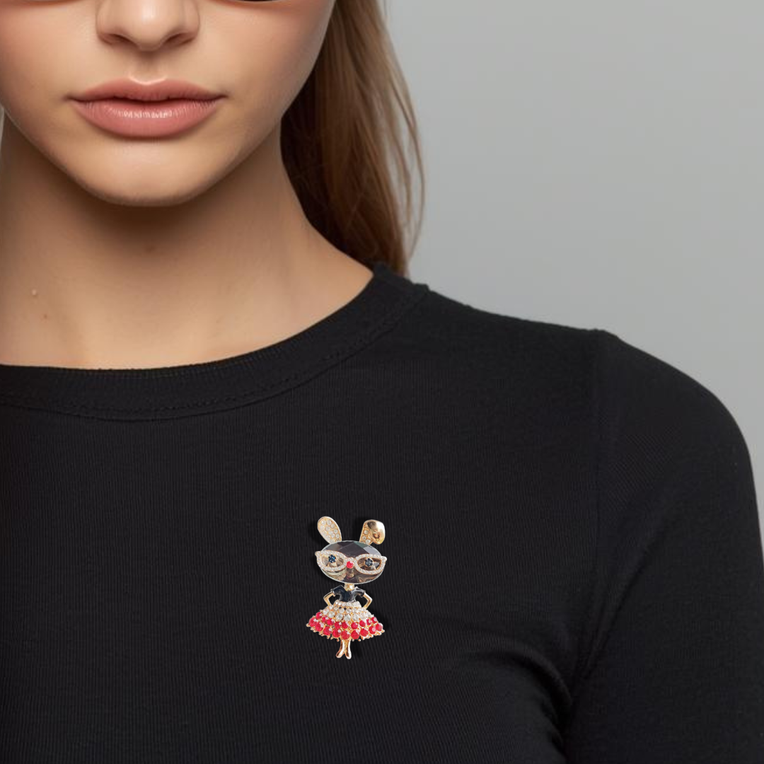 Smart Bunny Brooch