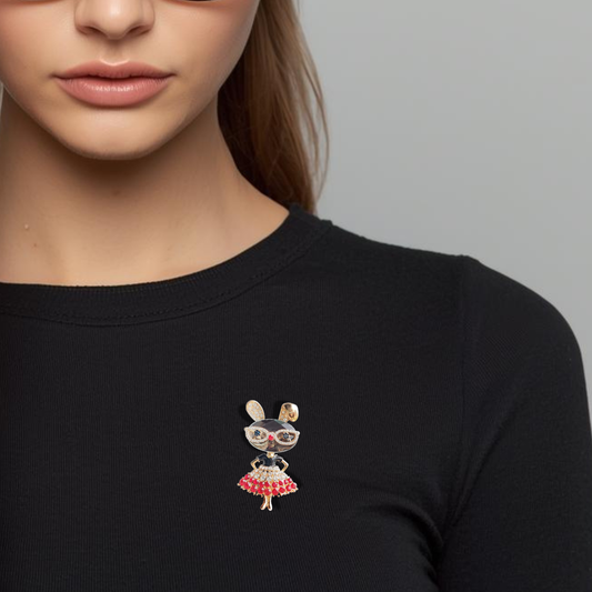 Smart Bunny Brooch