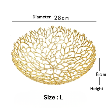 Gold Lattice Fruit Bowl