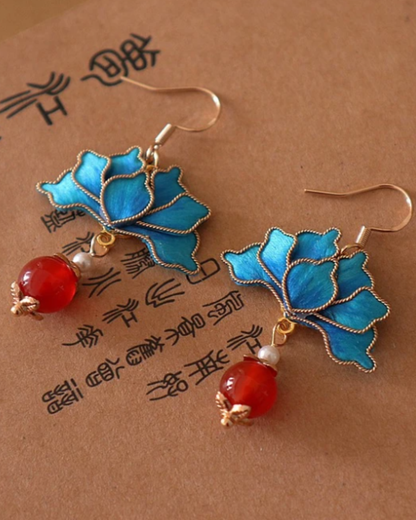 Silk Lotus Earrings