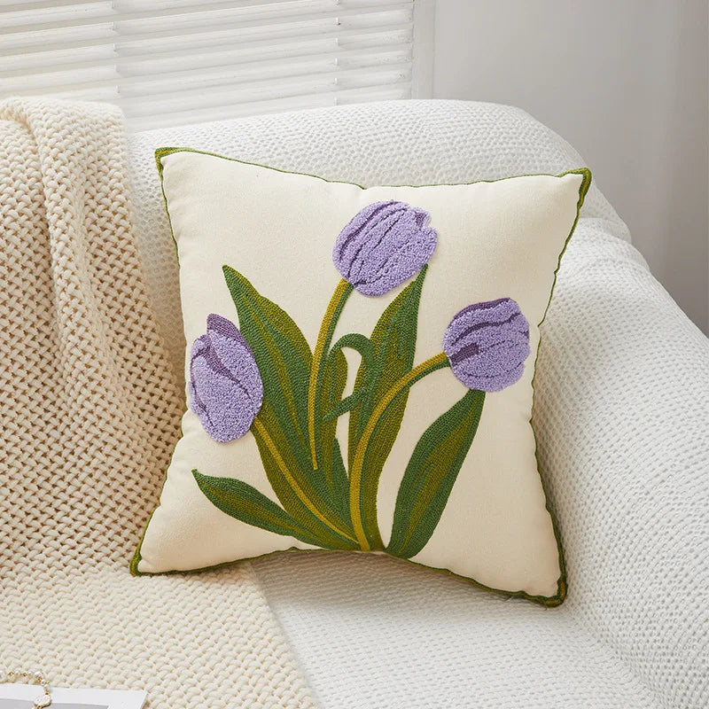 Pink Pumpkin Plush & Tulip Cushion Covers Collection