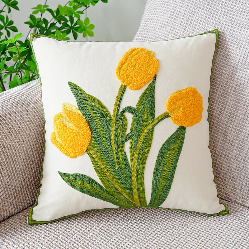 Pink Pumpkin Plush & Tulip Cushion Covers Collection