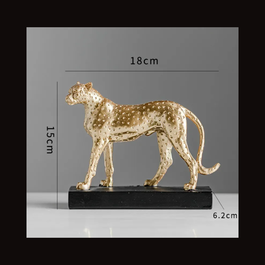 Golden Cheetah Statue