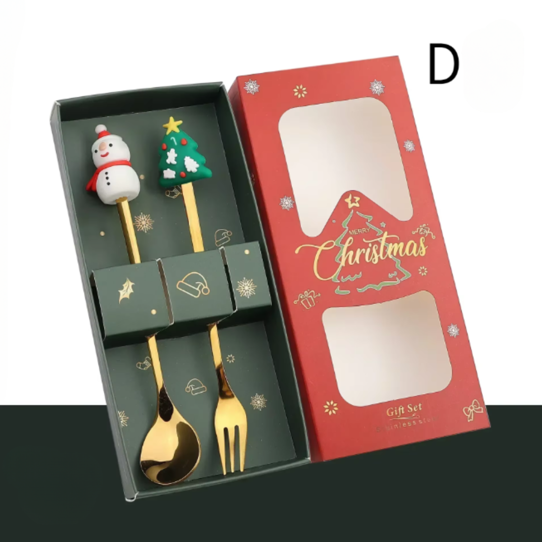 Christmas Dessert Cutlery Gift Set