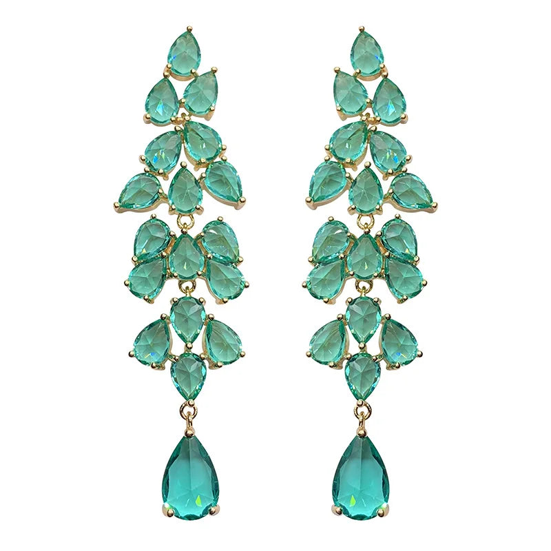 Alexa Aquamarine Chandelier Earrings