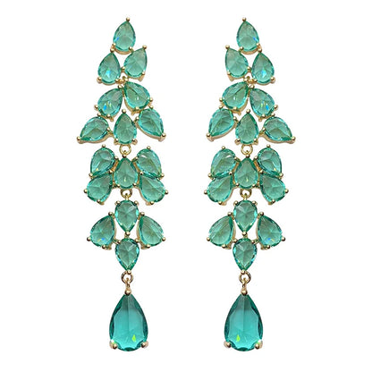 Alexa Aquamarine Chandelier Earrings