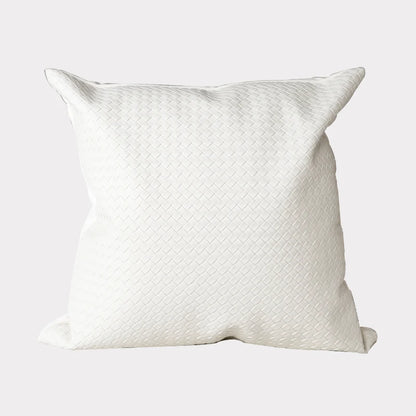 Woven Textured Leather Cushion Cover