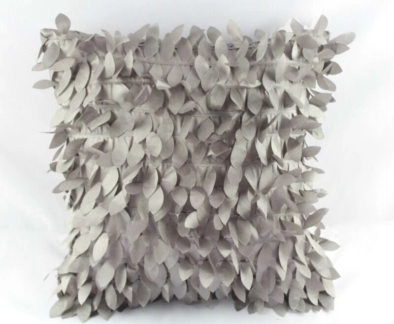 Textured Leaves Cushion Cover