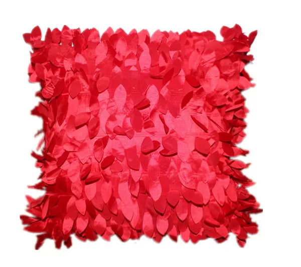 Textured Leaves Cushion Cover