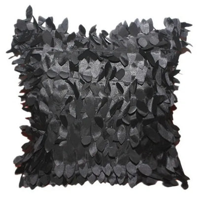 Textured Leaves Cushion Cover